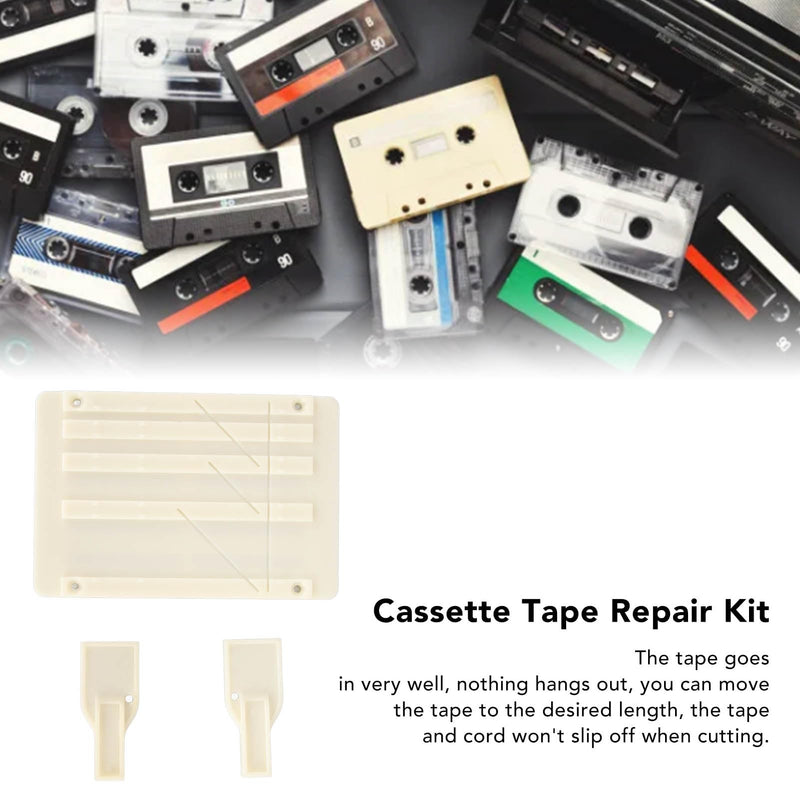Tape Splicing Set, 1/2 1/4 10 Inch, ABS Cassette Tape Splicing Set with Splicing Tape for Revoxsonido 1/4 1/2 Inch Tape