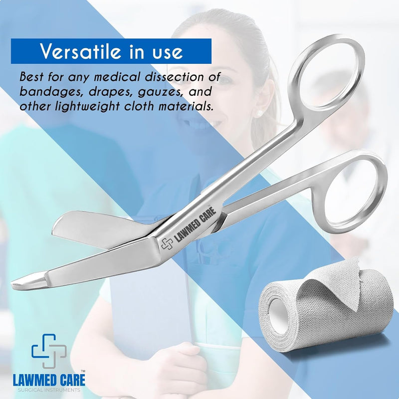 Medical Scissors - EMT and Trauma Shears - 5.5 Inch Nursing and Surgical Scissors - Stainless Steel Bandage Scissors for Nurses 5.5"