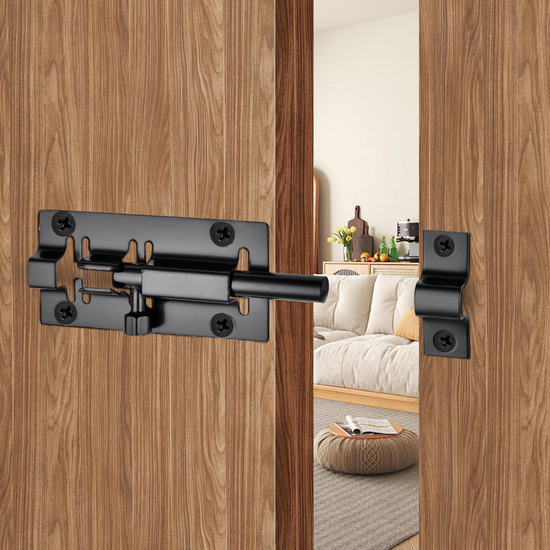 12 Pack Slide Barrel Bolt Latch, 2.87 Inch Solid Stainless Steel Bolt Latch, Small Barrel Bolt Door Latch with Screw, Security Lock Sliding Lock for Door, Easy Installation