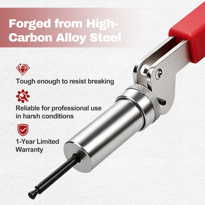 Professional Spring Plunger Tool for #6 Barrel Nut Fasteners — 0.158" Inner Diameter - High-Carbon Alloy Steel Ergonomic Handle for Water Utility ＆ Infrastructure Maintenance