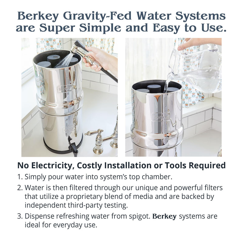 Berkey - Phoenix Gravity New Millennium Edition Filter Elements -NSF 42/372- NMCL Endorsed Replacement in Lieu of Black Berkey Elements BB9-2 Set of 2 2 Filters