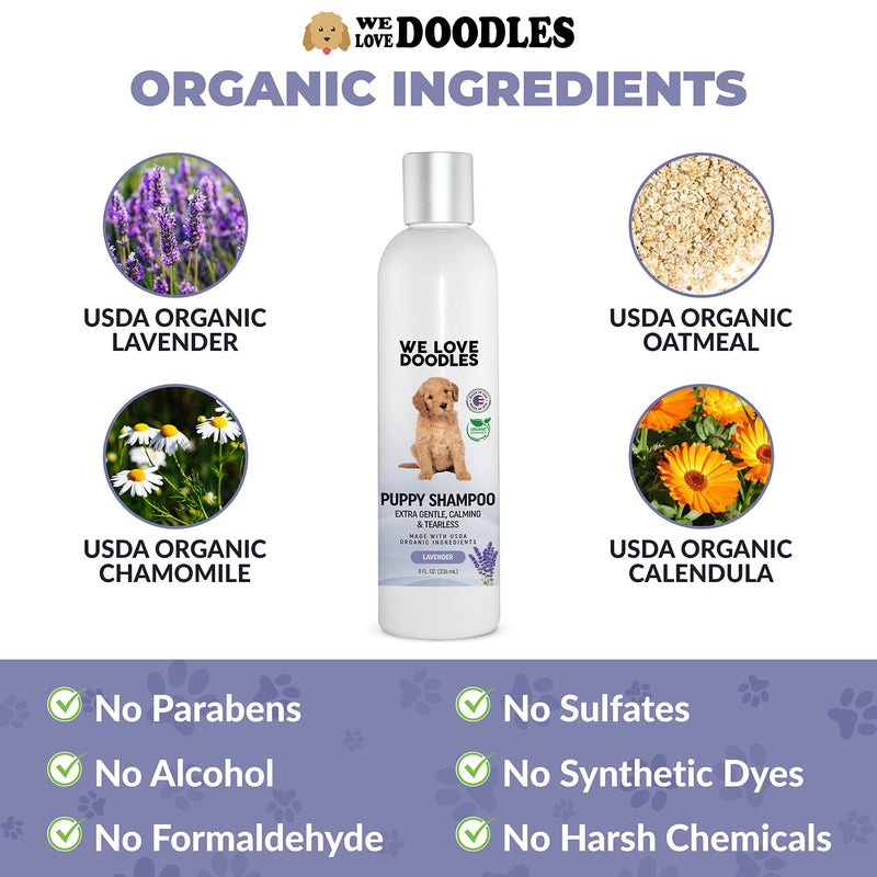 We Love Doodles Puppy Shampoo (Lavender) & 4-in-1 Shampoo (Lavender) Bundle - Puppy Shampoo and Conditioner & 4-in-1 Shampoo Kit - Tear Free & Best Smelling - Made in USA - PawsPlanet Australia