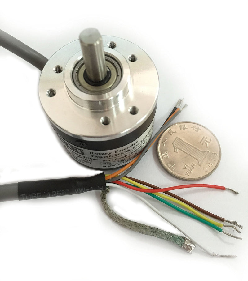 38mm Outer Diameter 6mm Solid Shaft Rotary Encoder 1000PPR Push-pull Output 5-26V Power Supply Push-pull With 5-26v