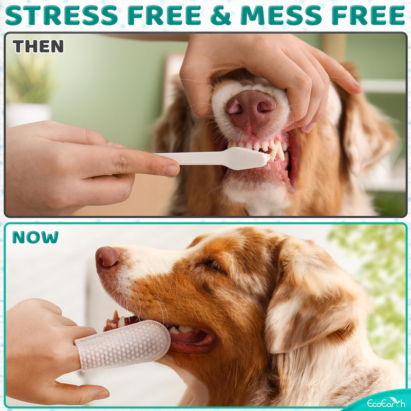 Premium Teeth Cleaning Wipes for Dogs & Cats - 50 Pcs - Pet Dental Care Finger Pads for Fresh Breath & Oral Hygiene - Embossed Pattern & Nano Plastic-Dotting to Remove Plaque & Tartar 1-Pack (50pcs)