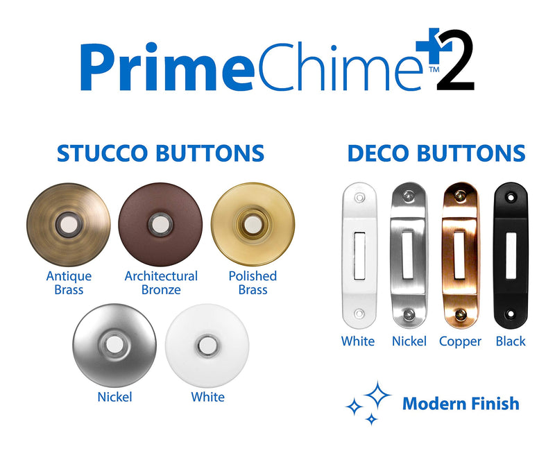 NICOR Lighting PRCP2 PrimeChime Plus 2 Door Bell Kit, White