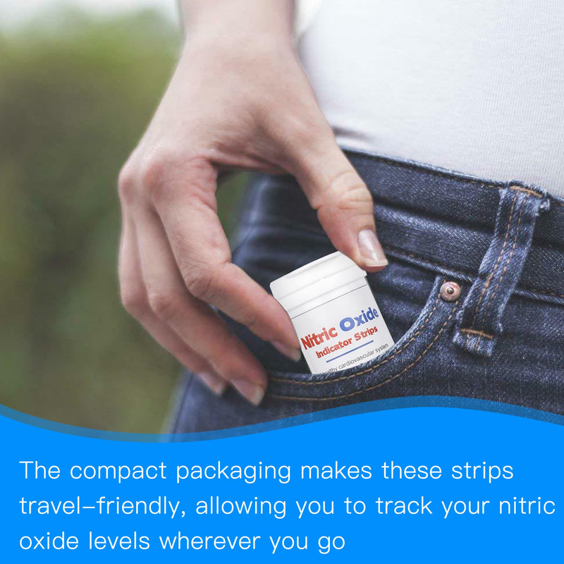 Nitric Oxide Test Strips, Test Salivary Nitrite Levels, Monitoring The Effect of Nitric Oxide Supplements, Nitric Oxide Indicator Strips, Easy to Use and Fast Result