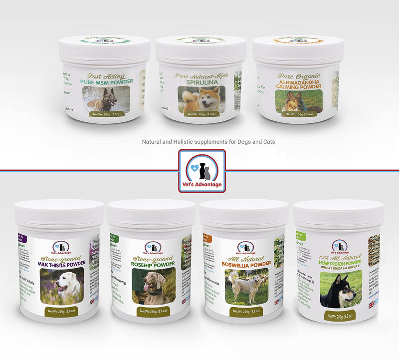 Vet's Advantage 100% Pure Spirulina for Dogs – Nature’s Powerful High Protein Superfood to Improve Skin and Coat, Aid Digestion, and Give a Boost to Your Dog's Overall Health - PawsPlanet Australia