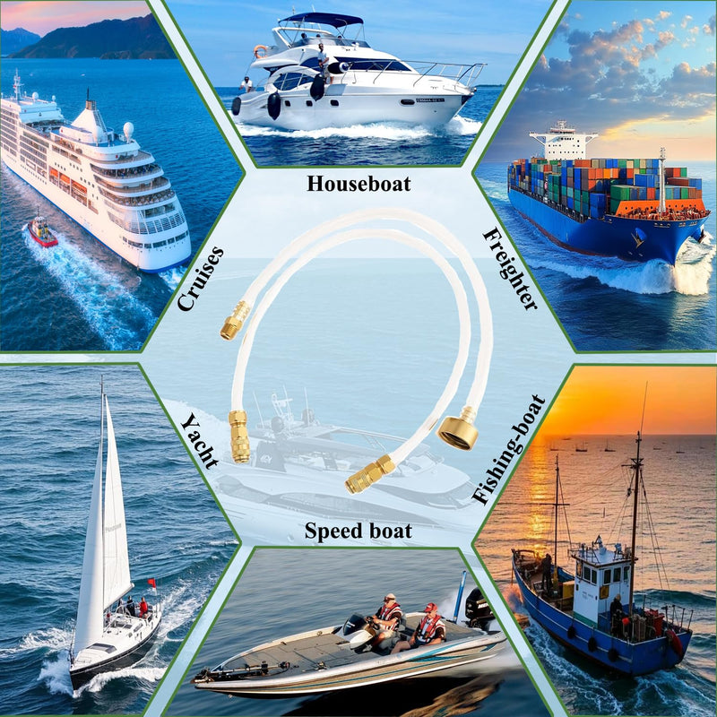 Seastar Hydraulic Steering Bleed Kit ，Leak-Proof & Quick Connection， Marine Bleeder Tool for Boat Steering Systems，Upgraded Cap Thread for Bottle Has Seal and Prevent Leaks Fluid-Brass1