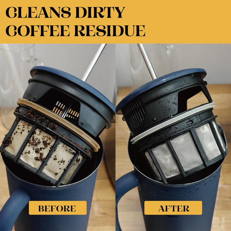 ESPRO Deep Clean Coffee Maker Cleaner & Descaler Powder for Espresso Machines, French Press & Coffee Pots – Coffee Descaler and Cleaner Removes Oils, & Milk Residue 4.4 oz