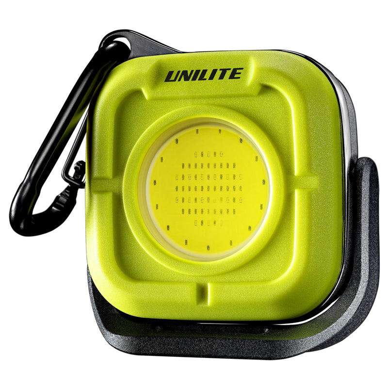 Unilite K-550 Compact Mini Work Light with Carabiner | Type-C Rechargeable | 550 Lumens | White 6500k COB LED | 6 Lighting Modes | 160˚ Rotating Stand with Strong Magnet | IPX6 Waterproof