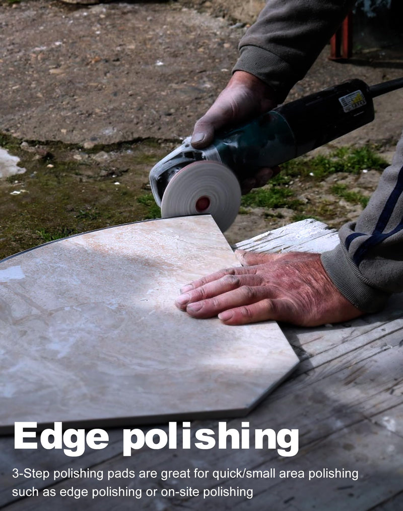 Casaverde 3 Step Diamond Polishing Pads 4 Inch Dry or Wet for Granite Marble 3-step polishing pads