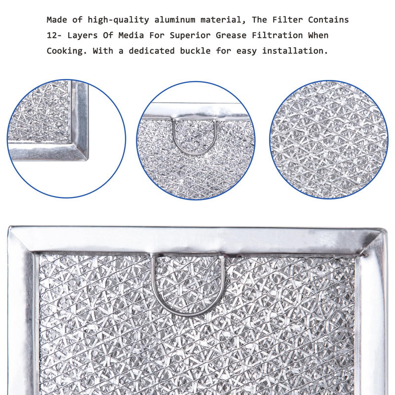 Grease Filter for LG Microwave LMV1683ST, LMV2031ST, LMV2031BD, LMHM2237ST, LMH2235ST, LMV1831ST, LMV1762ST, LMHM2017ST, LMH2016ST, LMV1680ST, Oven Filter Replacement 5230W1A012B.(2PACK) - NewNest Australia