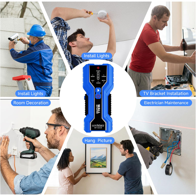 Stud Finder – Electronic Stud Detector with Smart Sensor, 3-in-1 Wall Scanner for Metal, Wood & Live AC Wire, Upgraded Multifunctional Wall Detector, Battery Included