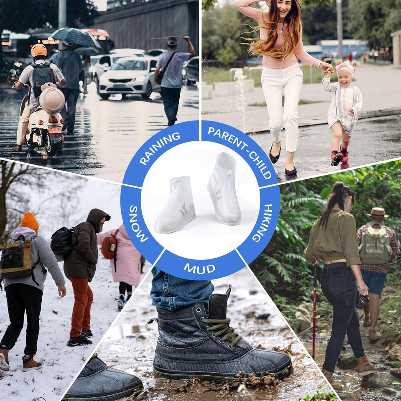 Waterproof Shoe Covers 2 pairs Rain Shoe Covers for Men Women and Children for Outdoor Activities XXX-Large