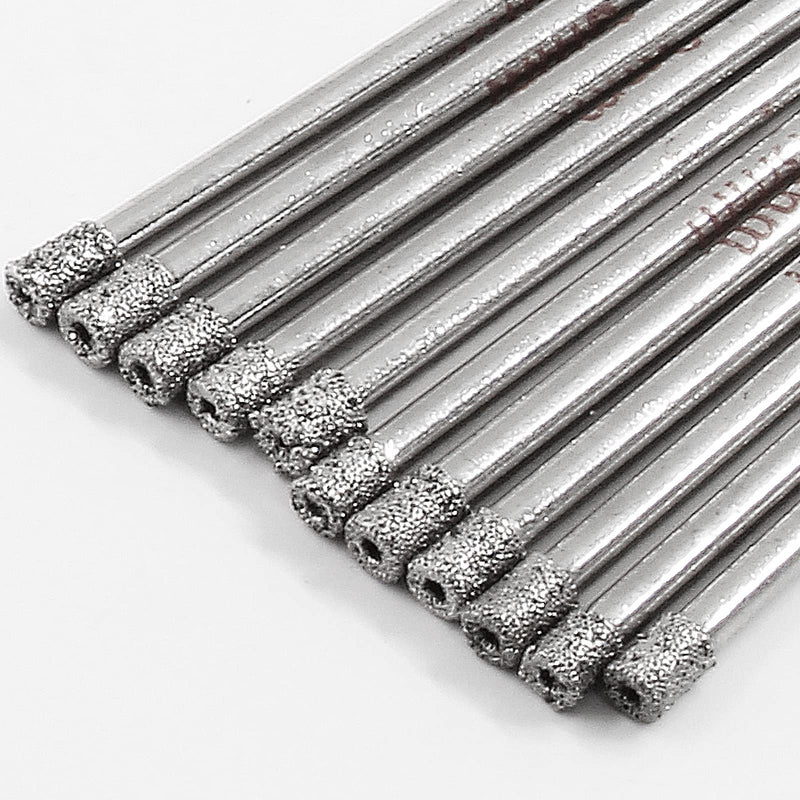 Luomorgo 12Pcs 3mm/1/8 inch Diamond Hole Saw, 1/5 inch Cutting Depth Diamond Diamond Drill Bits for Glass Ceramic Marble Porcelain Tile Granite Quartz Gemstone 12Pcs, 3mm / 1/8 inch