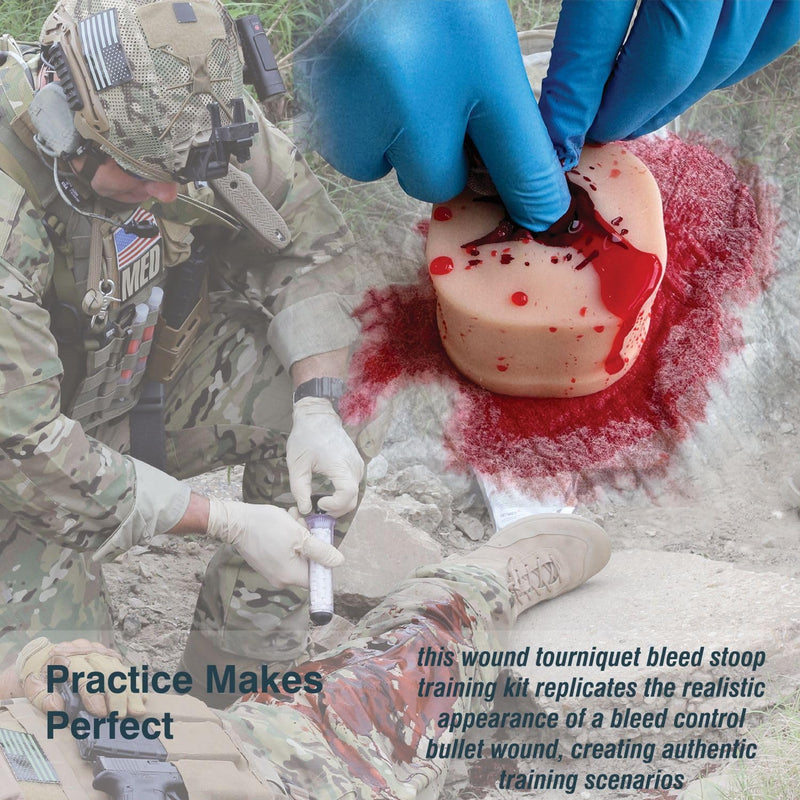 【Wound Tourniquet Bleed Stop Training KIT】- 7 in 1 Wound Bleed Stop Kit - Stop The Bleed Practice Kit - Blood Control Kit for Medical Education -