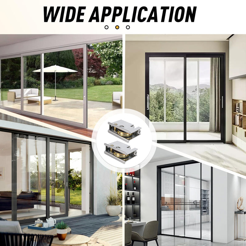 0C5Y00P0 Sliding Patio Door Rollers (2-Pack) | Compatible with P-Ella/Pella Doors | 1-1/2" Steel Ball Bearing, Adjustable Height Replacement