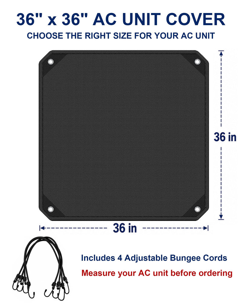 Durable Air Conditioner Cover for Outside, 600D Oxford AC Condenser Covers 36" x 36" 1