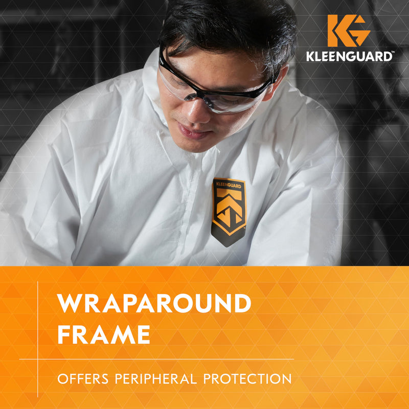 KleenGuard™ V30 Nemesis™ Safety Glasses (25676), Clear Lenses, Black Frame, Unisex Eyewear for Men and Women (12 Pairs/Case)