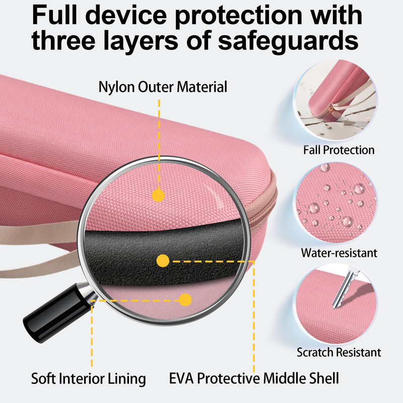 Hard Carrying Case for Dyson HushJet Mini Cool Fan, Pink Pink Case