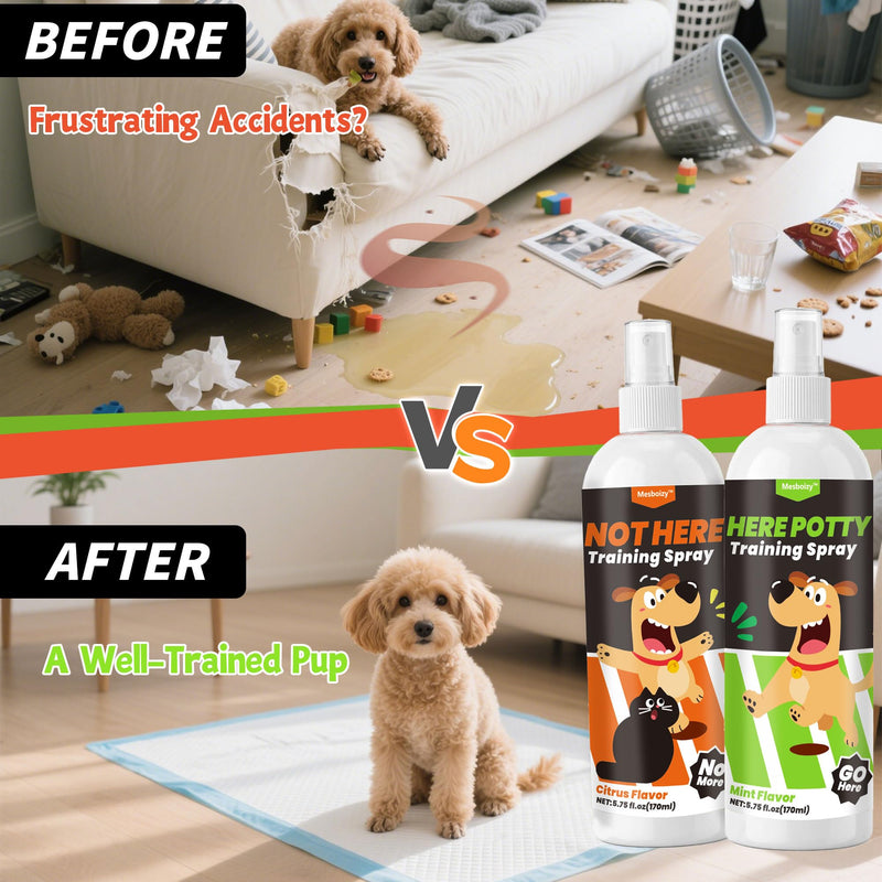 Professional Potty Training Spray for Dogs Set, Premium Formula (2 x 5.75 fl oz), No More Marking, Puppy Pee Training, Helps Establish Proper Potty Habits, Veterinary-Strength Behavioral Aid