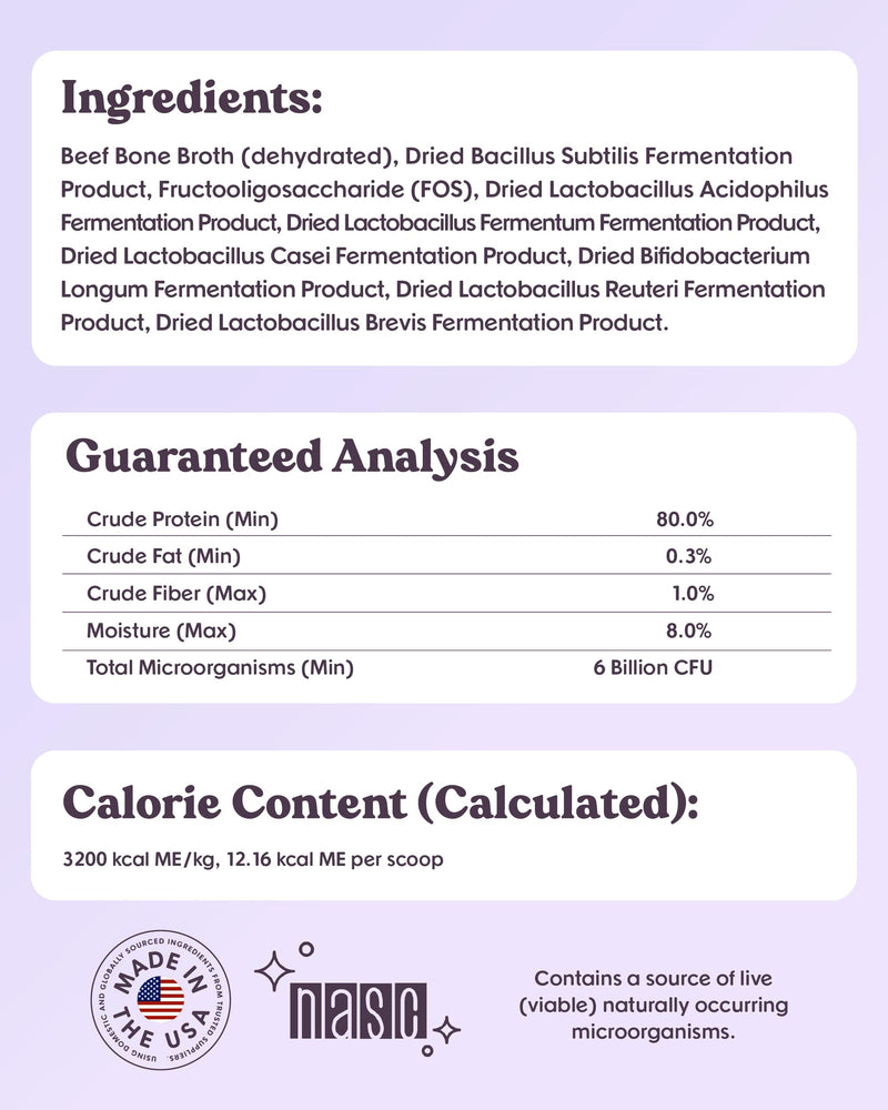Bundle x Joy Daily Prebiotic & Probiotics for Dogs Boost - Gut Health Immune Formula with Beef Bone Broth for Dogs, 6 Billion CFU Dog Supplements, 35 Scoops, 4.8 oz - Made in USA