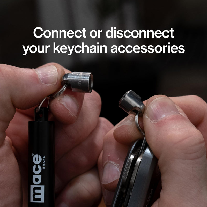 KeySmart MagConnect Magnetic Key Holder for Purse, Key Chains for Car Keys - Detachable Key Ring Quick Release Keychain Titanium (3 Pack)
