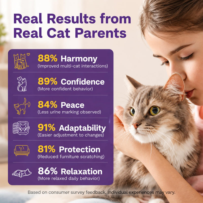 TopSum Cat Calming Pheromone Diffuser: Feline Pheromones Plug in for Stress, Alone At Home, Spraying, Fighting, Scratching, Aggression & Excessive Meowing (Purple– 2 Diffusers+2 Refills) Purple– 2 Diffusers+2 Refills