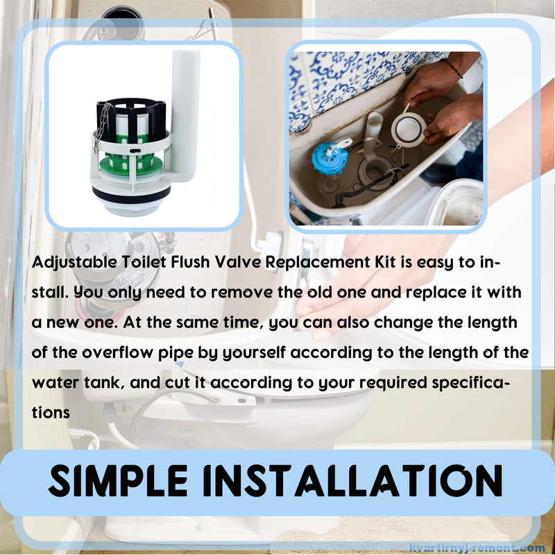 Toilet Flush Valve Replacement Parts Compatible with Toto THU Series Tower,for Two Piece Toilets, for 3-Inch Flush Hole,Including Repair Kits (Two-piece toilets) for Two Piece Toilets