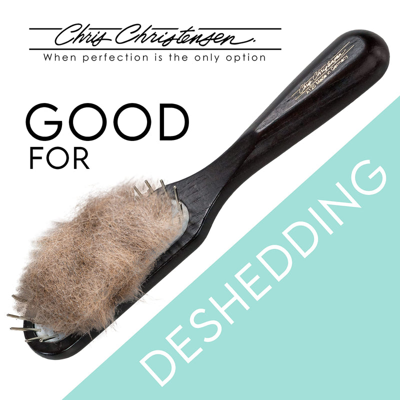 Chris Christensen Ice on Ice Detangle & Finishing Bundle: Detangler Spray for Elasticity & Strength + 20mm Slip Dematting Brush for Smooth Coats - PawsPlanet Australia