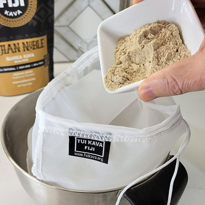 KAVA STRAINER FILTER BAG | 75 Micron Nylon Commercial Food Grade Quality | BPA-Free | Nut Milk Bag | 10 x 12 inch | Durable Multiple Usage | Reusable | Washable | Environment friendly packaging
