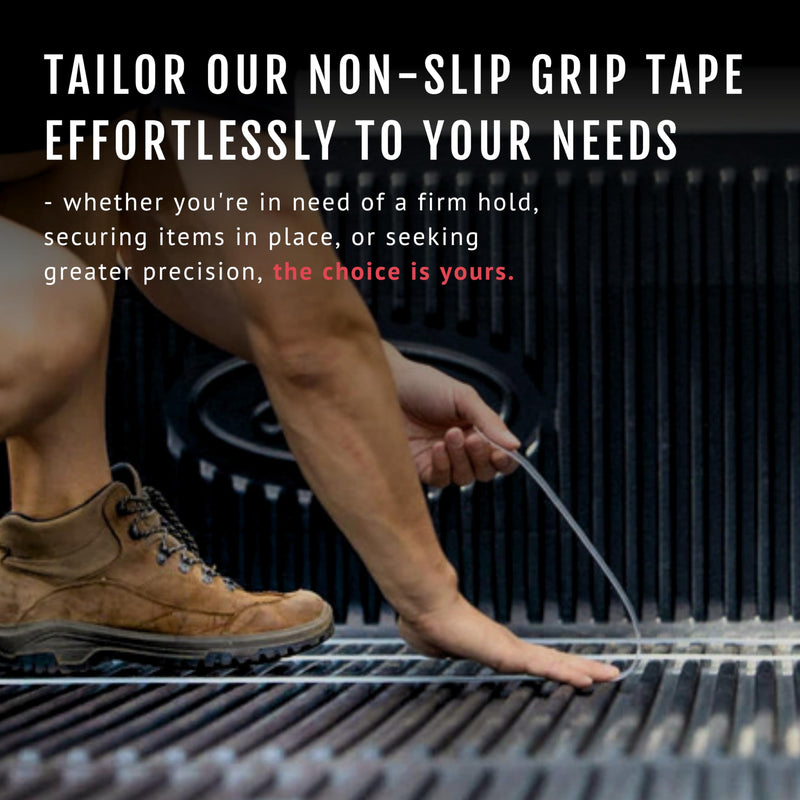 CATTONGUE GRIPS Non-Abrasive Anti Slip Grip Tape – 2” Thick Heavy Duty Tape for Indoor & Outdoor, Customizable, Waterproof, & Durable Anti-Slip Tape (Black, 10ft) 2" x 10' Black