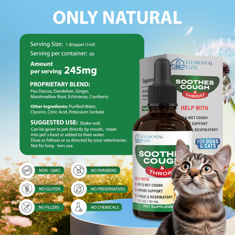 Kennel Cough Drops for Dogs & Cats Cough Relief Dry and Wet Pet Cough Allergy Relief - for Dogs of All Breeds & Sizes - PawsPlanet Australia