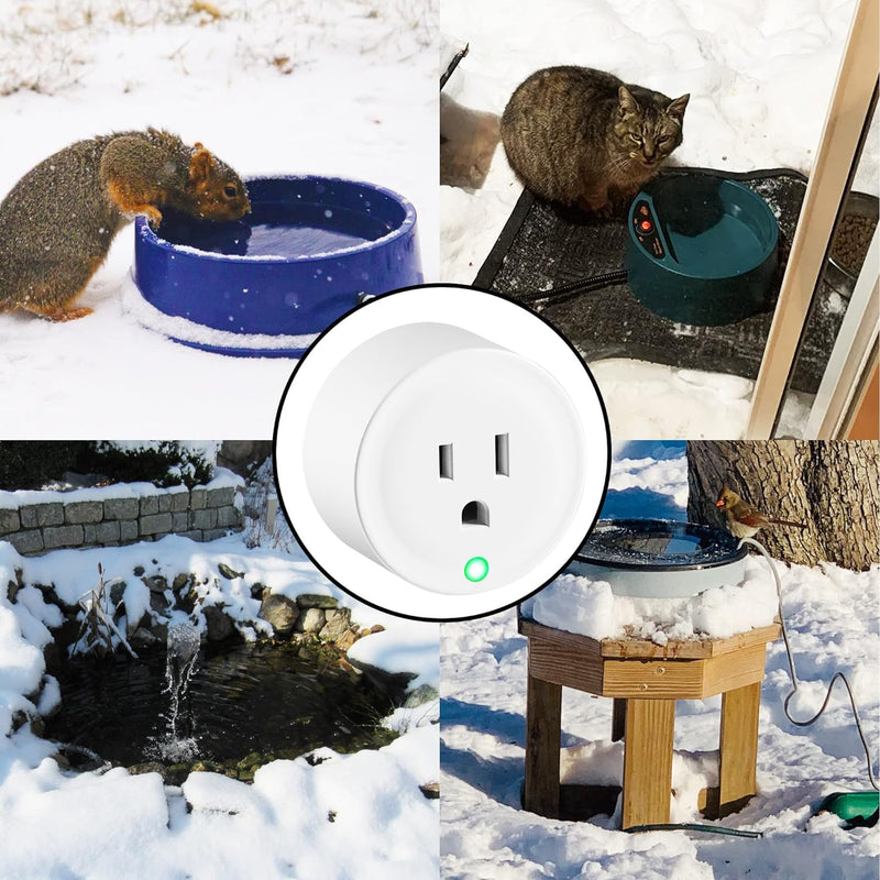 Thermostatically Controlled Outlet: (4 PCS) Automatically Turn on Below 32℉, Turn Off Above 47℉, Thermostat Plug, Unnecessary to Turn Off Power Manually in Cold Winter Cube 4 Pcs