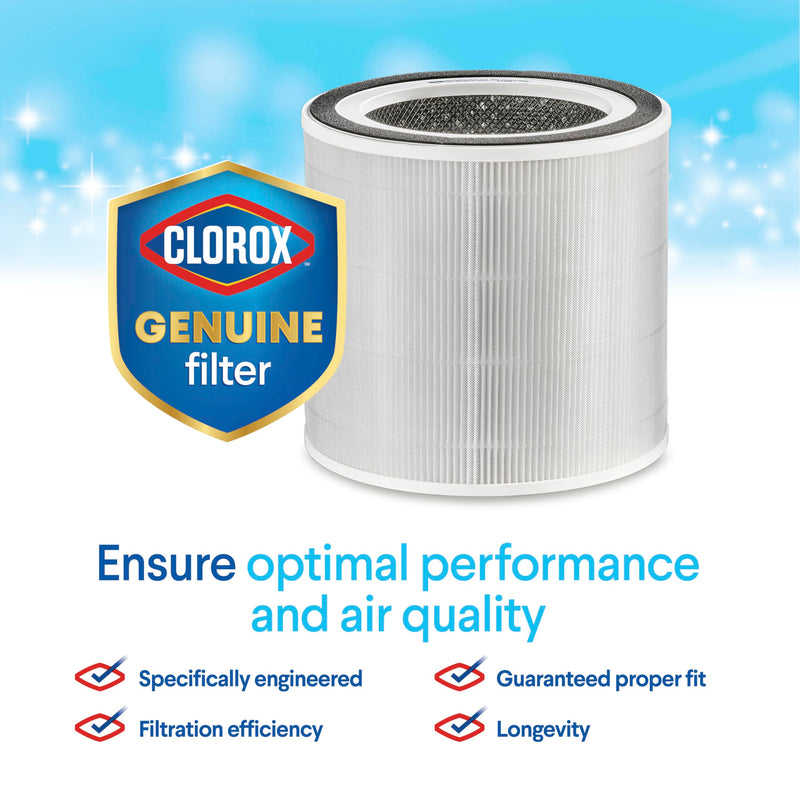 Clorox Large Room Turbo True HEPA Replacement Filter, up to 1,650 Sq. Ft. Capacity, 12090