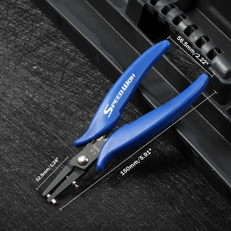 SPEEDWOX Metal Hole Punch Pliers for Jewelry 1.5mm Diameter Round Hole Sheet Metal 24 Gauge Thick 6 Inches Precision Fine Pliers Jewelry Making Tool Craft Beading Hobby 1.5mm Hole