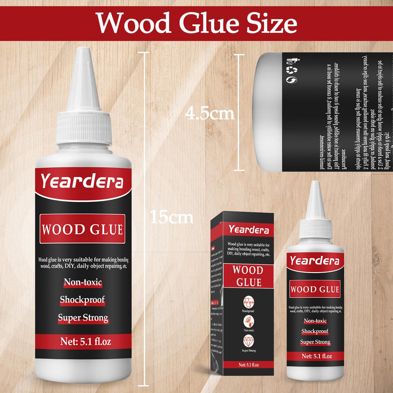 Wood Glue, Professional Furniture Repair Glue, Clear Carpenter Glue, Strong Wood Glue for Crafts, Furniture, Wood Floor and Wood Products (150g/5.1oz) 5.1 fl.oz