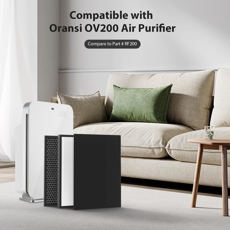 OV200 Replacement Filter Compatible with Oransi OV200 Air Purifier, Compare to Part # RF200