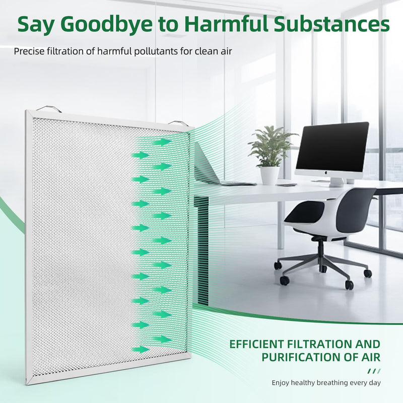 203371 Pre-Filters Compatible with Honeywell 203371 136388,F50A,F50E HVAC Furnace Aluminum 12-3/8" x 15-3/4" x 3/8" 2-Pack