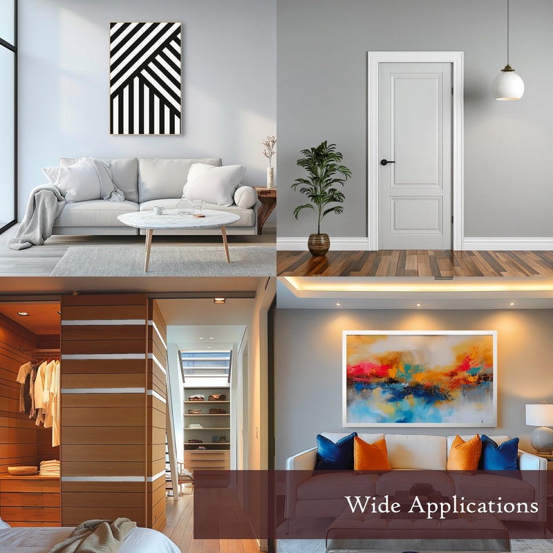 White Wood Grain Wallpaper Border (3.9" x 393.7", 10cm x 10m, Rough Wood Texture) Self Adhesive Removable Waterproof Peel and Stick Wall Edging Mirror Framing Wall Décor Made in Korea White 3.9" x 393.7"