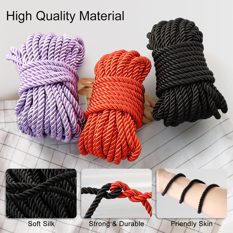 Shibari Japanese Rope Style Kit Bedroom Play for Beginners and Experienced Riggers, Silky Soft Rope, Perfect for Simple and Complex Knots, Great Kit for Gifting Lovers and Couples