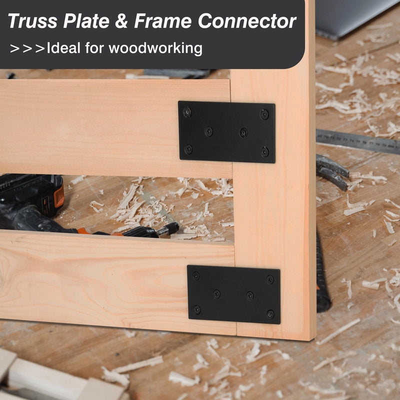 2 Pack Mending Plate,Stainless Steel Flat Straight Brace Brackets, Double-Wide Metal Plate, Durable & Anti-Rust for Furniture Fastening & Fixing, Great for DIY Woodworking(48*169) 1.9"×6.6"/48x169mm 2