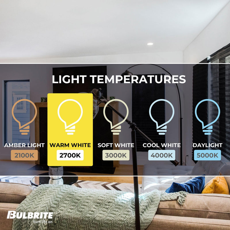 Bulbrite 461040-20PK - 40W - G11 - E12 Base - 120V - 2600K - 3,000Hrs - Dimmable - Clear - Krystal Touch Krypton Globe