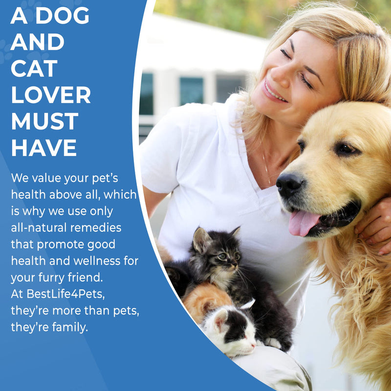 BestLife4Pets Ear Infection Relief for Dogs and Cats - Dog Ear Infection Treatment Supplement; Cat Supplements for Ear Itching, Swelling, Otitis, Pain & Inflammation - Easy to Use Pills - PawsPlanet Australia