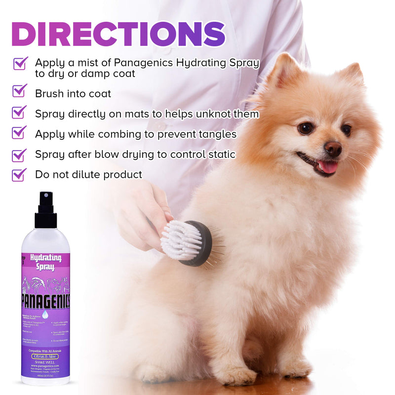 [Australia] - Panagenics | Pet Hydrating Spray - Safe for All Animals, Unscented, Contains Citrus and Aloe Active Ingredients - 16 Ounce 