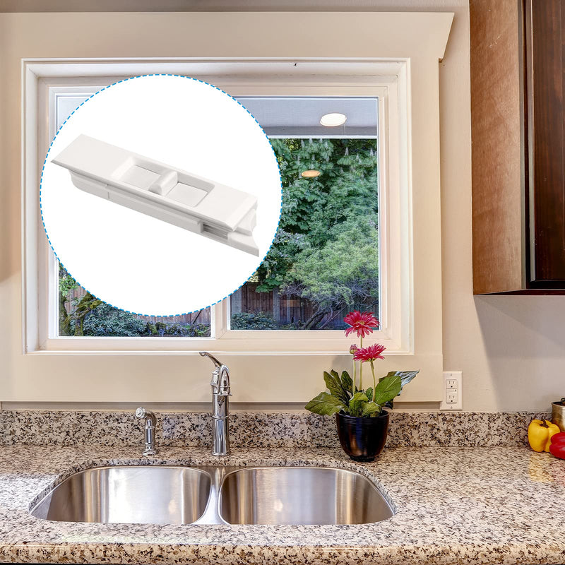 Tilt Latch Pairs White Plastic Construction Snap-In Latch Pairs Spring Loaded Sliding Window Tilt Latch for Home Window Accessories (8) 8