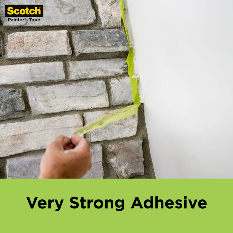 Scotch Rough Surface Extra Strength Painter's Tape, 0.94 in x 60.1 yd, Tape Protects Surfaces and Removes Easily, Rough Surface Painting Tape for Indoor and Outdoor Use, 1 Roll (2060-24AP) 0.94" Width