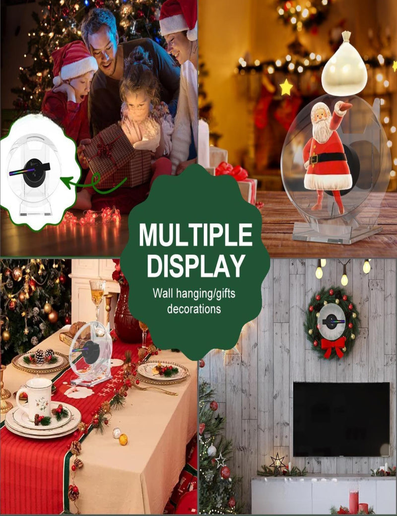 3D Hologram Fan - Holographic Projector with 48 LED Beads, 1080P Holographic Led Fan Display Support APP Remote Control for Halloween Shop Advertising Display