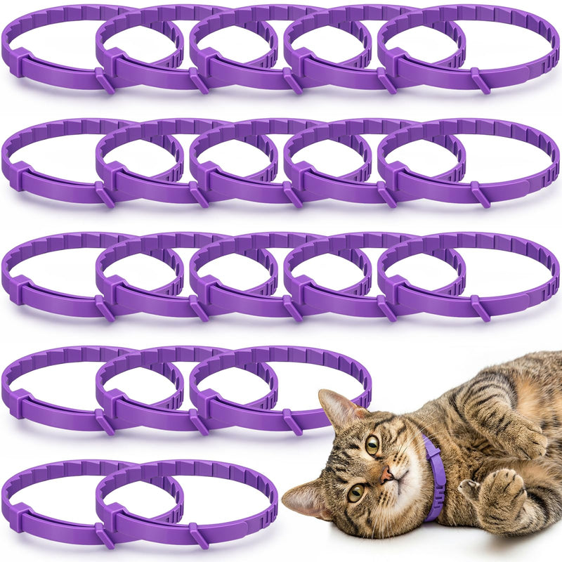 20 Pcs Pheromone Calming Collar for Cats Reduce Anxiety 15'' Adjustable Cat Calming Collar Bulk up to 4 Weeks Lasting Stress and Relief for Catteries Cat Shelters Indoor Moving Use