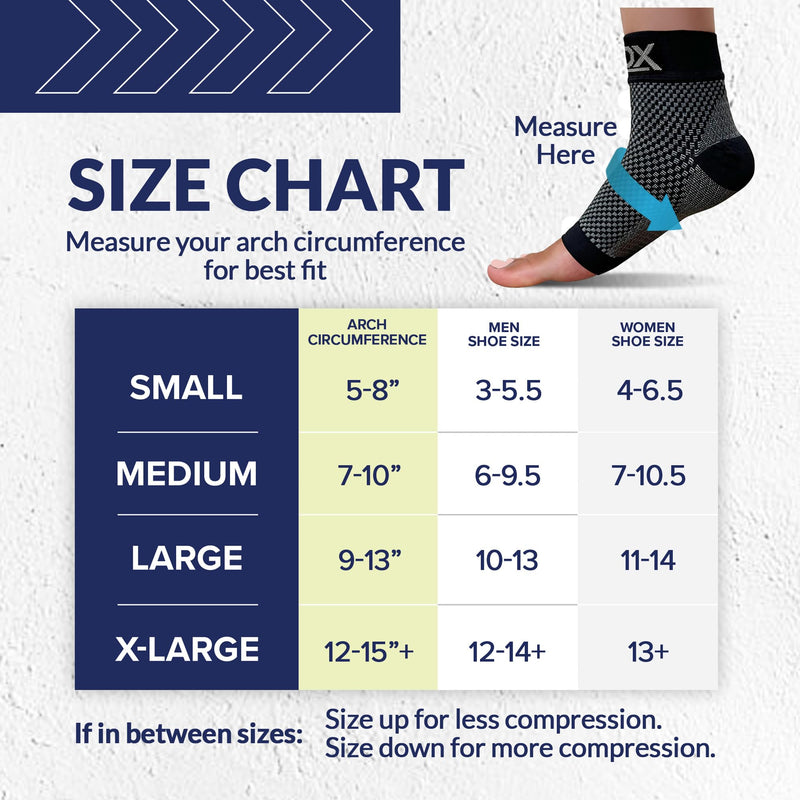 SB SOX Plantar Fasciitis Compression Socks - Plantar Fasciitis Relief for All Day Wear - Best Ankle Sleeve and Arch Support for Foot Pain and Comfort (Black, Medium) Black